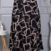 Plus size κλος φούστα με γεωμετρικά σχήματα-κωδ 26369-1