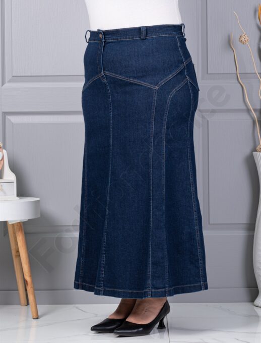 Plus size φούστα από ελαστικό τζιν-κωδ 26107