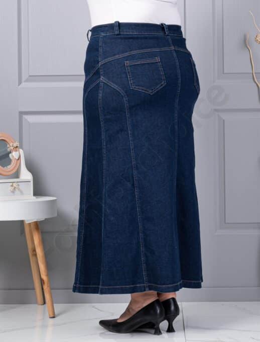Plus size φούστα από ελαστικό τζιν-κωδ 26107