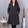 Plus size μάλλινο παλτό με πουά-κωδ 10541