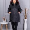 Plus size μακρύ μπουφάν με κέντημα-63036