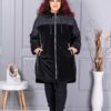 Plus size μπουφάν με ανάγλυφο σχέδιο-71404