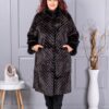 Plus size μακρύ παλτό από οικολογική γούνα-κωδ 6629