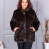 Plus size γούνινο παλτό-animal print-κωδ 2730