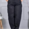 Plus size τζιν παντελόνι balloon-μαύρο-κωδ 6059