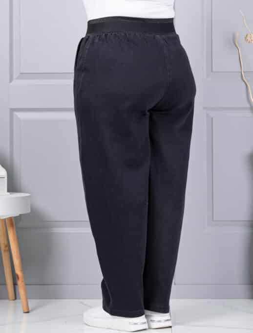 Plus size τζιν παντελόνι balloon-μαύρο-κωδ 6059