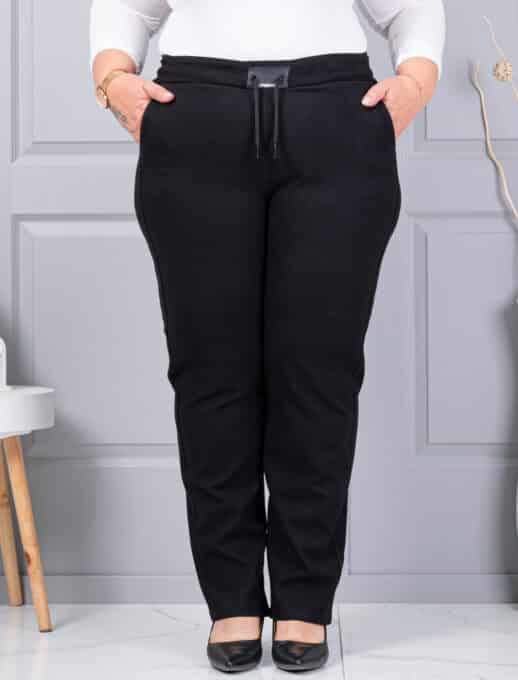 Plus size κοτλέ παντελόνι με ελαστική μέση-κωδ 2497-2