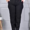 Plus size παντελόνι με ελαστική μέση-κωδ 2636