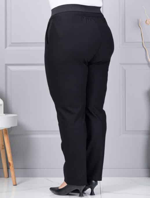 Plus size παντελόνι με ελαστική μέση-κωδ 2636