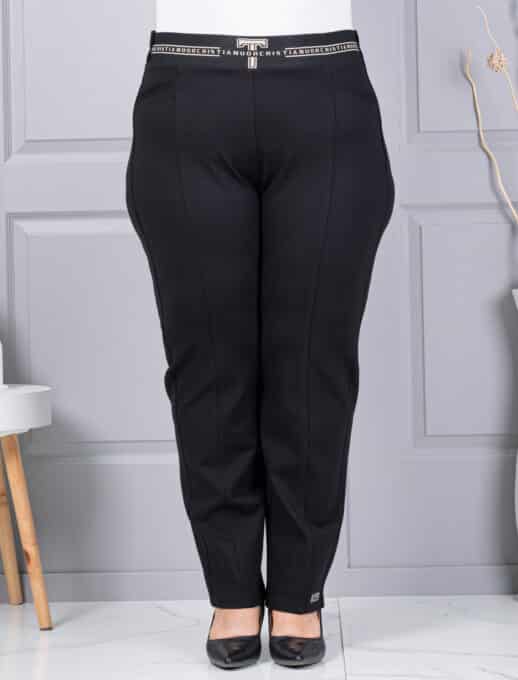 Plus size παντελόνι με ελαστική μέση-κωδ 2497