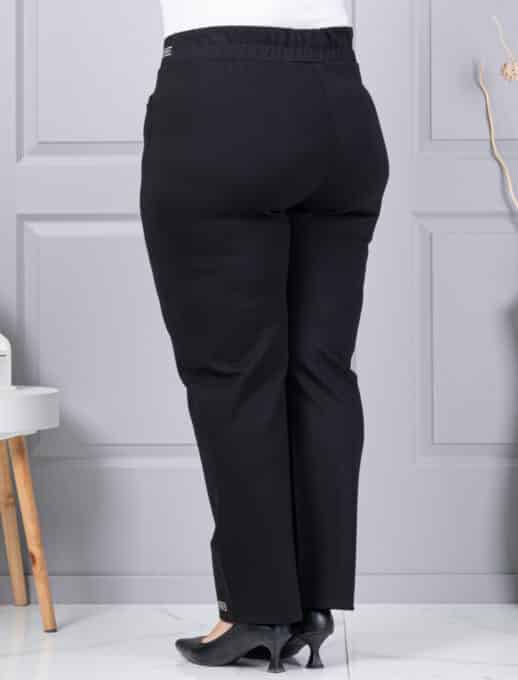 Plus size παντελόνι με ελαστική μέση-κωδ 2497