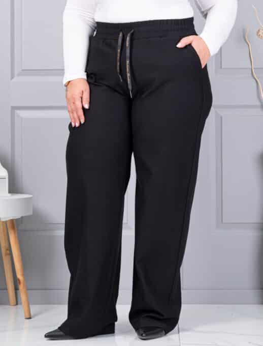Plus size παντελόνι σε ίσια γραμμή-κωδ 2497-7