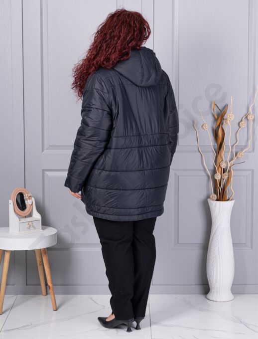 Plus size μακρύ μπουφάν με κέντημα-κωδ 63261