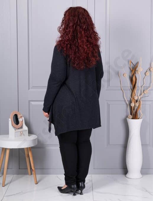 Plus size τουνίκ ανγκόρα φλοράλ-πορτοκαλί-κωδ 26127