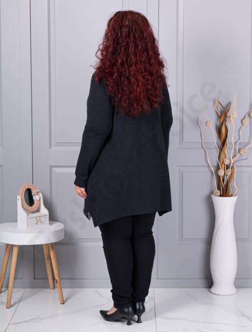 Plus size τουνίκ ανγκόρα με φύλλα-κωδ 26127-1