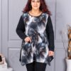 Plus size τουνίκ ανγκόρα φλοράλ-μπλε-κωδ 26127-2
