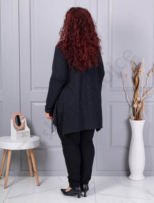 Plus size τουνίκ ανγκόρα φλοράλ-μπλε-κωδ 26127-2