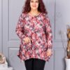 Plus size ασύμμετρη τουνίκ-κεραμιδί-κωδ 21018-2